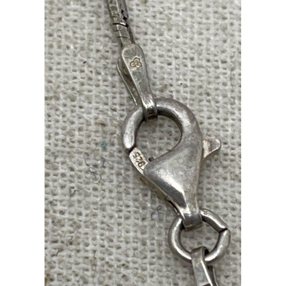Vintage Italy 925 Sterling Silver Snake Chain Bead Station Bracelet 7.25in 2.7g - Picture 2 of 4